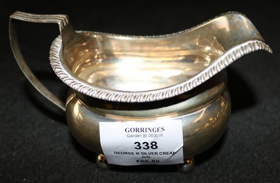 George III silver cream jug